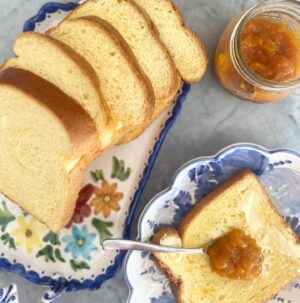 Silvia Colloca Instagram - It’s apricot season and it’s time to jam! I enlisted the help of my dad to create the most velvety jam, perfumed with vanilla and lemon. Note to self… we should have made more…

Also… don’t be fooled by my dad understated ease in the kitchen… the man cannot cook to save his life, but he surely can remove seeds from stone fruit like there’s no tomorrow! 

Makes 4x250 ml jars

1.4kg of apricots (weight is with stone removed)\500 gr of caster sugar
1 large or 2 small lemons (juice and zest)
1 vanilla bean split in half to add to the pot

Cut the apricots into small chunks, place into a large, non reactive bowl with sugar, vanilla bean, lemon juice and strips of lemon zest (no white part). Cover with a damp tea towel and allow to macerate in the fridge for 2 hours or overnight (to intensify the flavors).
Place the macerated fruit along with the liquid into a large pot and bring to a simmer. Cook over low heat for 45-60 minutes, or until the jam has thickened slightly. You can skim off the foam that appears on the surface with a slotted spoon as the jam cooks. To make sure the jam is cooked, place a small plate in the freezer for 10 minutes. Take it out and spoon a little jam onto it. If it thickens, the jam is ready. Pour the hot jam into the hot sterilized jars, close firmly and tip the jars upside down to create a vacuum. Allow to cool down, then refrigerate. 
Ps
always make sure to use sterilized hard and lids. If you are reusing old jars, make sure you get new lids to create the vacuum seal that will preserve your jam safely.