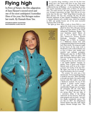 Sisi Stringer Instagram - Sat down with @vogueaustralia to chat about The Dry 2: Force of Nature ! 💛

thank you again Vogue you’re too good to me. Hallowed halls 😮‍💨🫣I’m screaming. Hannah-Rose Yee you are a delight

The greatest team
👗 @harrietcrawf_ord 
📸 @jamie_heath