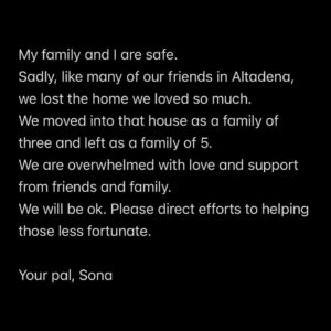 Sona Movsesian Instagram - I’m so proud to live in this city.
