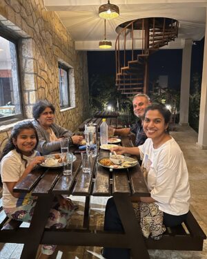 Sravana Bhargavi Instagram - This was a No network vacation . And we had all the fun we could.
This was a different kind of vacation than what my parents were typically used to.
Its pretty evident in these pictures and videos that my parents had a lot of fun in this trip.
Although there was no sighting of the big cat, these 3 days were no less remarkable.
Trip , accommodation, commute was curated by @pariksheetd  @thesafaribuff .
Thankyou for gracefully handling our last minute travel challenges as well ❤️❤️