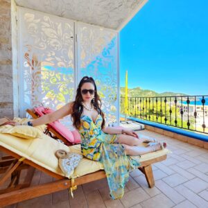 Stephanie Timmins Instagram - Lemon Spritzer Days🍋 with a dash of 🌊💦 on the Albanian Riviera 💙🌞🥂
Summer Fit @a.la.modebyakanksha 🍋💛
Sunnies @jimmychoo
📍 Dhermi, Albania 

Yas...That was the view my my room's private terrace..blissful & the next set of pics is from the pool party on the 1st Day @anjunadeepexplorations 💦💦

( Swimwear, resort wear, Albania, Summer Fits, sarong, Summer looks, SS24, Dhermi, Beach)
#swimwear #swimsuit #resortwear ##beachwear #feistyfoxtravels #feistyfoxdiaries #travelinfluencer #indiantravelinfluencer #ootd #Albania #Dhermi #fashioninfluencer #Fashion #summeroutfits #SS24 #anjunaexplorations #anjunadeepexplorations24
