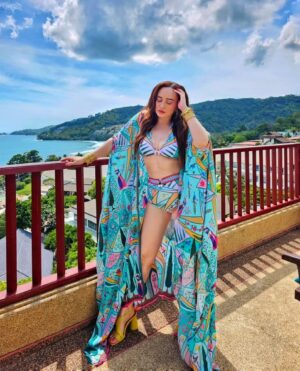 Stephanie Timmins Instagram - Summer Daydream ft @limerickofficial 💙🌊🌞🌴
Shoes @drunch.in
Pr @tanngcommunications
Sunnies @jimmychoo
📍@novotelphuketresort 

( Swimwear, Kaftan, Summer prints, Summer Fashion, Resort wear, SS24, Phuket, Island Dressing)
#fashioninfluencer #travelinfluencer #traveldiaries #Phuket #Thailand #swimwear #kaftan #kimono #summeroutfits #summeroutfitideas #SummerFits #ootdindia #ootd #summerlook #BeachDress #beachlife #phuketthailand  #feistyfoxdiaries #feistyfoxtravels