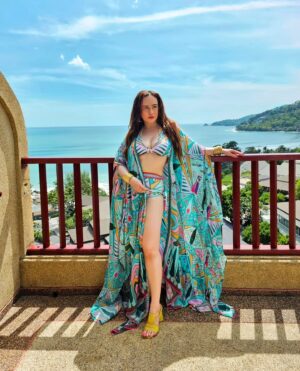 Stephanie Timmins Instagram - Summer Daydream ft @limerickofficial 💙🌊🌞🌴
Shoes @drunch.in
Pr @tanngcommunications
Sunnies @jimmychoo
📍@novotelphuketresort 

( Swimwear, Kaftan, Summer prints, Summer Fashion, Resort wear, SS24, Phuket, Island Dressing)
#fashioninfluencer #travelinfluencer #traveldiaries #Phuket #Thailand #swimwear #kaftan #kimono #summeroutfits #summeroutfitideas #SummerFits #ootdindia #ootd #summerlook #BeachDress #beachlife #phuketthailand  #feistyfoxdiaries #feistyfoxtravels
