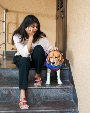 Subhalaxmi Parida Instagram - needed some photos for the search party as he plans his next escape through the gate ✨🙂

Shirt @oziss.in 
Trousers @marksandspencerindia 
Footwear @koblerrshoes 

🐶 @bigilsaar ✨