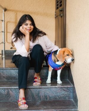 Subhalaxmi Parida Instagram - needed some photos for the search party as he plans his next escape through the gate ✨🙂

Shirt @oziss.in 
Trousers @marksandspencerindia 
Footwear @koblerrshoes 

🐶 @bigilsaar ✨