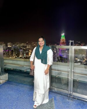 Suhana Basheer Instagram - ✨“From the heights of KL Tower, the city transforms into a sea of shimmering lights—a breathtaking reminder that beauty often lies in the heart of the night.”✨ #kltowermalaysia #nightview #citylights #🇲🇾 #mesmerizing #trip