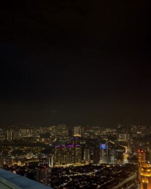 Suhana Basheer Instagram - ✨“From the heights of KL Tower, the city transforms into a sea of shimmering lights—a breathtaking reminder that beauty often lies in the heart of the night.”✨ #kltowermalaysia #nightview #citylights #🇲🇾 #mesmerizing #trip