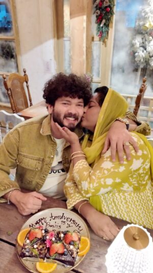 Suhana Basheer Instagram - Fifteen years, countless memories, and a lifetime to go. Happy Anniversary, my love! You make every moment magical. Love You SonuUu 💋🧚🏻‍♀️🫂💍💖