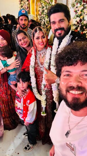 Suhana Basheer Instagram - Two souls, one heart, endless memories. Happy married life to the cutest couple! ❤️ 

Edit - @shinajjaleel_editor 

Thanks to all those paps who captured these lovely moments 🥰

#shiyaskareem #basheerbashi