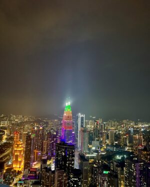 Suhana Basheer Instagram - ✨“From the heights of KL Tower, the city transforms into a sea of shimmering lights—a breathtaking reminder that beauty often lies in the heart of the night.”✨ #kltowermalaysia #nightview #citylights #🇲🇾 #mesmerizing #trip