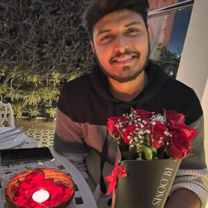 Suman Pattnaik Instagram - Ok so I don’t know what to write actually 🤣 I just wanted to freeze that moment right there 🥲 our 1st ever proper Candle Night Date 🙈🤗 that to on such a special day I mean on Valentine’s Day ❤️ I hope you liked it baba 🥲 I love you so much and just wanna celebrate everyday with you for the rest of my life😍 plz be my valentine forever 🌹 yehhhh I’m so so so happy 🙈🤗