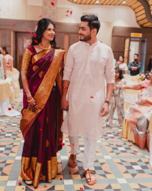 Swarda Thigale Instagram - Looking back at the blessing showered upon us by universe…Shakti found her Shiv 🔱 

#engagement #shivshakti #love #blessed 🧿