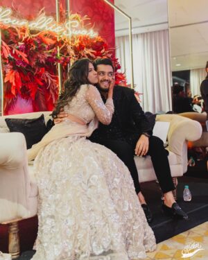Swarda Thigale Instagram - Six months ago today we danced our hearts out…it was our Sangeet night…best night of our life before it was gonna change forever for good 🥰 couldn’t wish for anything but to be in each other’s arms in love surrounded by our loved ones celebrating this beautiful union of Me & @siddharth.raut…we were just little kids dancing giggling feeling our hearts beating loud and saying out loud…
🎹it’s a beautiful night…
we’re looking for something dumb to do..
hey Baby i think i wanna Marry You 👩‍❤️‍👨

Also our Haldi and Sangeet Vlog is out on my YouTube channel do watch all the fun and behind the scenes😍
#sangeet #wedding #happy #blessed #love #celebration #wedmegood #wed #weddingphotography #party #dance #sidfoundhisswar
