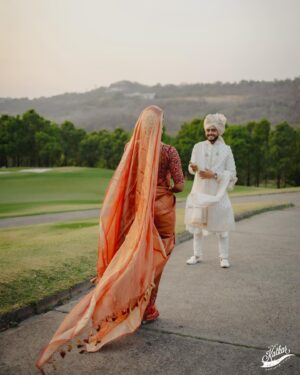 Swarda Thigale Instagram - “Captured in the golden embrace of sunset, we stand, hearts intertwined, ready to embark on life’s greatest adventure together. With every glance, every touch, we share the promise of a lifetime filled with love, laughter, and endless dreams. Here’s to us, to our story, and to the joy that awaits. 💕 #ForeverYours #SunsetMoments #LoveWins”

HMU - @vaibhavi_makeupartist 
📸 - @girish_katkar_photography 

#wedmegood #weddingphotography #weddingteaser #wedding #wedmegoodsouth #indianbride #indianwedding #photography #photooftheday #brideandgroom #bride #groom @wedmegood #weddingsutra