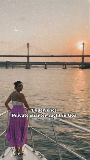Swati Gandhi Instagram - Enjoy your Goa vacation on a private charter yacht and feel the cool breeze with a beautiful sunset 🌅 through the beauty of Arabian Sea 🌊 

Contact @goayachtworld @goainsider_ for more details.

[myswatitude, goa diaries, yacht experience, private charter yacht, sunset cruise, sunset, cool breeze, beaches, party, fun, travel goa, goa insider, incredible India, Indian traveller, swati gandhi, indian travel blogger]