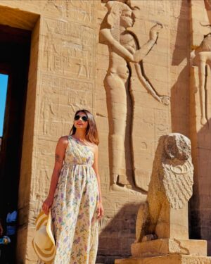 Swati Gandhi Instagram - Philae Temple, an island oasis filled with ancient whispers and timeless charm. Surrounded by the tranquil waters of the Nile, it’s like stepping into a storybook of Egyptian legends. ✨🏛️🌿 
[Egypt travel, Aswan, Philae Temple, travel history, Egyptian adventure, Nile river, Island of history]
#myswatitude
#PhilaeTemple #NileAdventures #EgyptianWonders #IslandOfHistory”