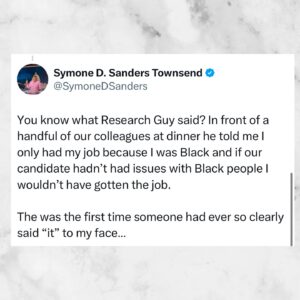 Symone Sanders Instagram - Do not allow these folks to run you out of the room. Show them.