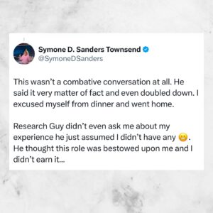 Symone Sanders Instagram - Do not allow these folks to run you out of the room. Show them.