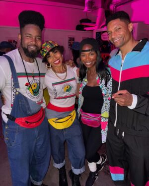 Taja V. Simpson Instagram - A TIME WAS HAD celebrating @iamgillianwhite birthday!!!! It was a 90s /House Party theme and it was so fun!  #iykyk

They thought of everything and the decor was on point!  I love cementing my friends! Here’s to 50 more!!