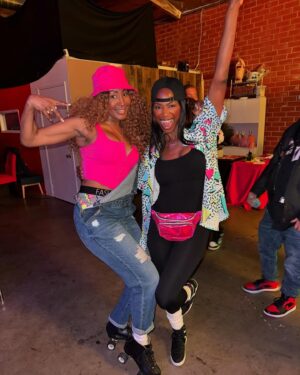 Taja V. Simpson Instagram - A TIME WAS HAD celebrating @iamgillianwhite birthday!!!! It was a 90s /House Party theme and it was so fun!  #iykyk

They thought of everything and the decor was on point!  I love cementing my friends! Here’s to 50 more!!