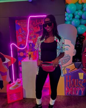 Taja V. Simpson Instagram - A TIME WAS HAD celebrating @iamgillianwhite birthday!!!! It was a 90s /House Party theme and it was so fun!  #iykyk

They thought of everything and the decor was on point!  I love cementing my friends! Here’s to 50 more!!