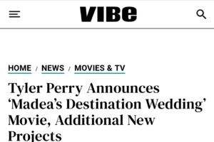 Taja V. Simpson Instagram - Hellur from the Bahamas! Y’all ready for a funny movie ?!!!!!
Madea and her family are back. Don’t miss Madea’s Destination Wedding, coming soon to Netflix. 

MADEA’S DESTINATION WEDDING 
Brian and his ex-wife Debrah (ME) are shocked to learn their daughter Tiffany is engaged to a rapper she met on a yacht—and the wedding is in two weeks. Madea and her crew head to the Bahamas, stirring up chaos and heartwarming fun. 

#NextOnNetflix #tajavsimpson #mdw
