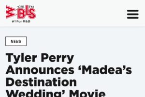 Taja V. Simpson Instagram - Hellur from the Bahamas! Y’all ready for a funny movie ?!!!!!
Madea and her family are back. Don’t miss Madea’s Destination Wedding, coming soon to Netflix. 

MADEA’S DESTINATION WEDDING 
Brian and his ex-wife Debrah (ME) are shocked to learn their daughter Tiffany is engaged to a rapper she met on a yacht—and the wedding is in two weeks. Madea and her crew head to the Bahamas, stirring up chaos and heartwarming fun. 

#NextOnNetflix #tajavsimpson #mdw