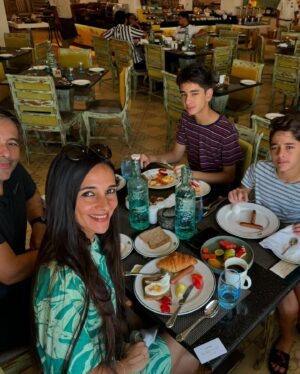 Tara Sharma Instagram - Yum! Loved @bonitagoa and Chef Gaston and all the friendly helpful staff went out of their way to ensure our #family ate very well indeed!! We pretty much ate everything suggested and it was all superb as was the fabulous atmosphere. Thank you @velhoguitry @heritagevillageresortgoa and for the super stay 

A few captions for the pix and vids in the carousel:

1 to 5 at Bonita - yep again my choice of track #labonita is literal and will probably be called cringe by our kids haaha!

6 Amazing #starfish on the beach. We have been amazed by how many there are here. And hence not surprisingly the beach shack is called Starfish!

8 Thank you @_shrutisancheti love my sun dress! 

7 Dipping in our lovely cool pool in my @house_of_nm #bikini 

10 Beach fashion with reluctant photographer @roopaksaluja haaha, who is sweetly indulging all my requests! Our kids too though they are more prone to refuse and I am trying to take and ask for minimal! Kaftan @bhumikagrover sun hat @_myaara 

9. Beach Scenes - Kai playing football with locals on the beach, love how sport is such a unifier and a language of its own. Zen and Daddy tucking into the yum prawns and K and me joining in.

11. Fab art installation at Bonita that warranted exploring! Found a friendly frog in there too haaha!

12 Breakfast at #chutney , yummy and super staff as always.

13. Lovely lanterns 

14 pool at night 

15 Thanks for the lovely #massage #ArunaSpaGoa and the fab staff. 

Rushing now as the fam is calling but wanted to post this before there’s more to share haaha! Happy pre Diwali from all of us to all of you!

PS Sorry the numbering isn’t in order. Posted, wrote, rushed and realised haaha.

#travelwithtara #travelwithkids #travelwithteens 
#HeritageGoa #GoanCuisine #BeachVibes 
#taraandteens #thetarasharmashow #teens #YogaRetreat #WellnessJourney #TravelDiaries #HeitageVillageResorts #HeritageGoa #Goa #ResortLife #GoaGetaway #HeritageExperience

#staysafe