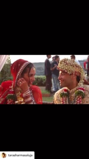 Tara Sharma Instagram - Wow how time flies ha ❤️

It is our 17th wedding #anniversary I love you @roopaksaluja ❤️🧿❤️... Thank you for being the bestest husband to me and bestest friend and bestest Daddy to our kids as I am sure your spouses are to you! 

Sorry for the mushy post and vid, it is a #flashback vid. 

You will notice our kids are now way bigger than in the vid and  the num of years mentioned in it is less. Here is to us all staying healthy happy safe and in love forever and beyond touch wood😀. 

Just to make it less gushy, while we adore each other, ofcourse we do have little fights now and then which is ofcourse so normal, so just in case this seemed too lovey dovey , just keeping it real too. I am no expert but 16 years into a very happy marriage and I do think mutual respect, easy friendship, great physhcal chemistry and encouraging each other and ofcourse bringing up our children together make the bond stronger and stronger. So thank you Roopak! I had boyfriends before R, some even for a long time,  and while I am still friends with them and wish them well, the truth is I think I only really understood romantic love with Roopak. It is not just buterflies in tummies and excitement, it is all that and also mutual respect, friendship and love in all forms. 

Okay zipping the mush now, till next anniv haaha! Have a lovely day all! Full video on #thetarasharmashow @youtube channel and link in story swipe up.
#mixedthatsus 

So sorry no #saturdaynoonlivewithtara today as 

I’m at a match..

PS was #vlogging from way back haaha 

#staysafe