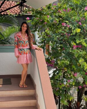 Tara Sharma Instagram - A v #HappyDiwali all 🪔! Is it today or tomorrow?. Still a bit confused by that but either way loads of good wishes from all of us to all of you. We are heading home today so will be with Mum, (Gaaga as our kids call her) and Tia and all else at home for Diwali too. ❤️🧿

This is a huge thank you carousel!

We loved our stay at @heritagevillageresortgoa thank you @velhoguitry and all the super staff and team. Our kids and @roopaksaluja even agreed to this short impromptu video picking their favourite bits and a kind fellow diner took the video haaha!

The rest of the pix and vids are of

1 the lil vid I spoke of
2 delicious prawns at Chutney
3 a screen grab of the video as our teens and R refused another pic haaha 
4 romantic pic of R and me taken by Zen 
5 as always thanks @_shrutisancheti love this outfit too and how it matches the flowers outside our lil villa
6 clever way to protect from the danger of falling coconuts 
7 spent most of our morning jumping waves, such fun..
8 Happy Diwali Rangoli 
9 standing on the stairs of the lovely Heritage 
10 R captured a butterfly at the start of my lil jig in my SS outfit 
11 With the cool and useful @artchivesindia beach bag in my SS outfit 
12 in my @house_of_nm #bikibni
13 Rampus the play room with fun activities by lovely staff 
14 in a lovely @_shrutisancheti sun dress 
15 in my @pumaindia palm tree dress with palm trees behind me 

Have a lovely Diwal! 

Just on our way back so this is a bit if a rushed post and there won’t be as many photos from tom as on trips one takes more what say?

#staysafe