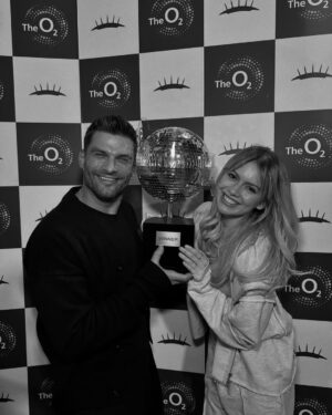 Tasha Ghouri Instagram - Winners of the @strictlycomedancinglive tour!! 20 glitterballs, 35 arenas, a month of travelling around the UK & I get to take the trophy home 🤯🤍 after 6 months of strictly… this chapter has come to an end, but they all say good things come to an end 🥹 what an absolute whirlwind it has been, I really am going to miss this but here’s to more dancing in the future because it doesn’t end here! 

@aljazskorjanec lifting that trophy up with you just finished off our journey in the best way, dancing with you everyday on tour has just been magical, fun & I’m going to miss not being in a ballroom frame moving across that floor with you. Thank you for everything 🩶 

I’ve made great friendships & memories I’ll cherish forever. Thank you so much to everyone who came to watch and voted! Means the world, thank you for all of your cheers, signs, smiles and all the sparkles you all bought 🫶🏼