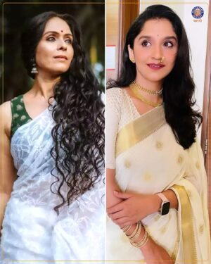 Tejaswini Lonari Instagram - नवरात्रीचा पाचवा दिवस, रंग पांढरा!🤍

#rajshrimarathi #navratrispecial #navratri2024 #navratri