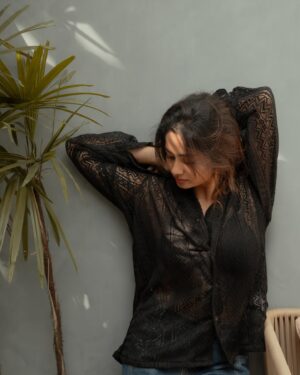 Teju Ashwini Instagram - 🖤

Shot by @irst_photography ✨✨
.
Location @stairwaytonirvanaa.in ✨✨