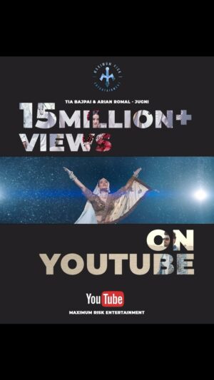 Tia Bajpai Instagram - Big love to everyone supporting JUGNI! We’ve officially hit 15  MILLION views on YouTube! 
Another banger in the books.

#Jugni #TiaBajpaiJugni #TiaBajpai #ArianRomal #MaximumRiskEntertainment