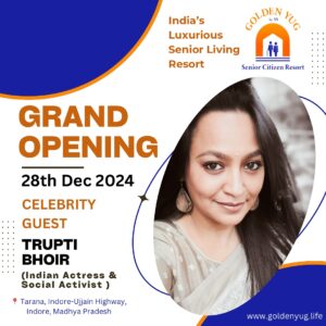 Trupti Bhoir Instagram - Excited to announce that Indian Actress & Social activist, @truptibhoir_ , will grace the grand opening of Golden Yug Senior Citizen Resort on December 28th, 2024 at 11AM onwards, brought to you by Dr. H.M. Sharda & the Sharda Family.
 

Event Managed by — A Voices Unheard Film Productions.

Get ready to witness the unveiling of a new standard in luxury senior living!
:
:
:

#GoldenYugSeniorCitizenResort #TruptiBhoir  #GrandOpening #IndoreEvents #SeniorLiving #luxurylifestyle