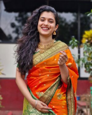 Vaishnavi Kalyankar Instagram - 💫

Special saree ❤️❤️❤️

#sadilook