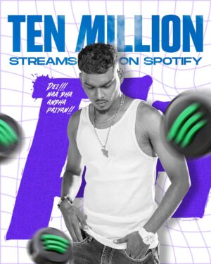 Vasantha Kumar P Instagram - @asalkolaar ‘s #PaiyaDei is on a record-breaking spree! 🔥

💥 10M  Spotify streams
💥 25M  views on YouTube
💥 4.4L  YouTube Shorts
💥 696K  Instagram reels

The vibe is unstoppable 🚀, &wait for more 😉

@anandkashinath #Paiyadei #AsalKolaar #Chartbuster