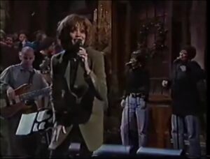 Whitney Houston Instagram - Flashback to 1996 when Whitney and The Georgia Mass Choir sang "I Go To The Rock" on Saturday Night Live.