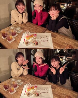 mako Instagram - 2024年は、、、
事務所が変わって新しいスタートを切ると共に
結婚、妊娠、引っ越し、、、という
自分の人生においてとても劇的な1年でした…🦢
よくこの変化についていけたな、よくやったよ！と
自分に言ってあげたいです🪴

（しかも可愛い可愛い推しとご飯に行けたし……）

とにかく沢山の事を経験して
宝物が増えた大切な年でした。
来年もいい一年になりますように。💐🎀