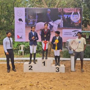 Aarthi Mohan Instagram - Really proud that our kids Purvi & Arnav won the gold and bronze in the dressage trot test competition today!! 
Glad to see them follow their passion in a sport that is close to my heart as well! ❤️