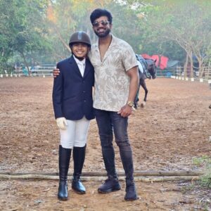 Aarthi Mohan Instagram - Really proud that our kids Purvi & Arnav won the gold and bronze in the dressage trot test competition today!! 
Glad to see them follow their passion in a sport that is close to my heart as well! ❤️