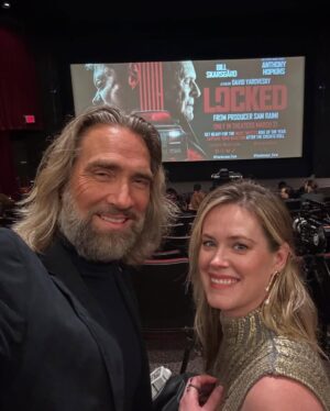 Abigail Hawk Instagram - Last night was a wild ride! Such fun celebrating Bill Skarsgård and Sir Anthony Hopkins’ latest flick - their performances were gripping and harrowing (Sir Anthony Hopkins gives a master class) - exposing our raw humanity. The cinematography was PHENOMENAL - spent my LIRR train ride home trying to decipher just HOW exactly many of the shots were accomplished. Director David Yarovesky was so delightfully adamant about Locked’s limited theatrical release and experiencing this thriller the way it is supposed to be seen - IN the theatre! Bravo, all! Indie film as it should be - unexpected and risky. Loved it. Enjoyed sharing the experience with one of my faves - @lukashassel and meeting Pennywise himself. 🤡 As always, thanks to @impact_ig for another fantastic and fun event!