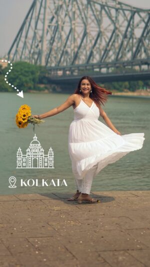 Adrija Ghoshal Instagram - From Howrah Bridge to Victoria Memorial, the Kiara Cut outfit is my perfect Kolkata companion!🤍

Search for product code 35858 on www.libas.in and the Libas App to shop.

#LibasIndia #LibasWomen #LibasKiaraCut #TheUltimateSummerOutfit #TravelInStyle #InMyKiaraCut #LibasCollection #ShopNow