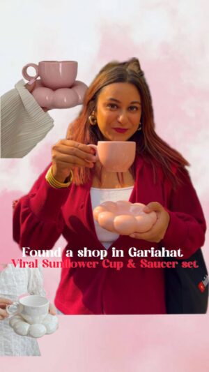 Adrija Ghoshal Instagram - Found a shop in Gariahat selling this viral sunflower cup & saucer set 🎀
Cups starting at ₹200
Bowls from ₹300, Vases-₹200, Soap dispenser-₹180,Salt Container-₹120

📍In front of Gariahat Market Complex, Near Gate no 7, Ring Road