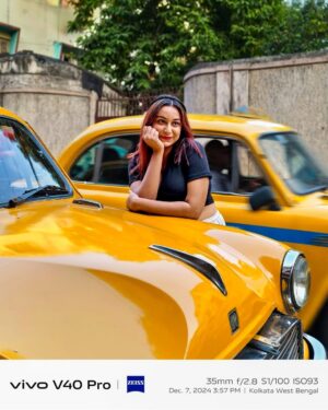 Adrija Ghoshal Instagram - The charm of Yellow Taxi 🚕
Shot using vivo V40 Pro 🌼
@vivo_india 

#vivoV40Series #ZEISSPortraitSoPro #ProTraits #DesignPro