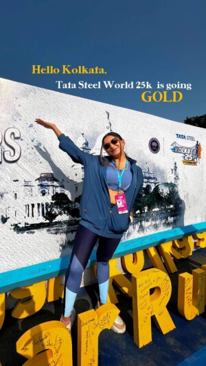 Adrija Ghoshal Instagram - Kolkata, gear up for an unforgettable moment! This December, the Tata Steel World 25K is set to go gold, bringing global recognition to the City of Joy. 🏅 

Assemble your running crew and let’s showcase Kolkata’s spirit to the world! 🌎 Don’t miss your chance—register by November 22! ⏰

#TSW25K #KolkataGoesGold #RunForKolkata #GlobalAchievement