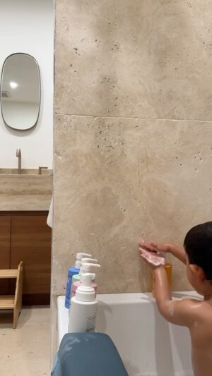 Aimee Song Instagram - I’m not sure if it’s because Teo was born in a bathtub or if it’s our @dabbleanddollop products, but bath time is always a blast for him! He makes up songs, and we can barely get him out. I love knowing their products are gentle, safe, and effective, with fewer than 10 natural ingredients! @dabbleanddollop can now be found in @Target stores nationwide. #DabbleAtTarget #DabblePartner