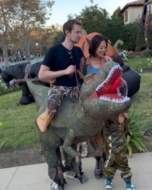 Aimee Song Instagram - Halloween has always been my favorite holiday and it’s so fun to see how much Teo loves Halloween too! What are we going to be now that we’re a family of four?!!!