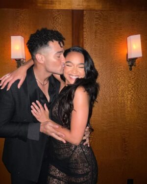 Aisha Dee Instagram - @thedevinway and I are very much in our heterosexual bag. Hard launch! @vanityfair