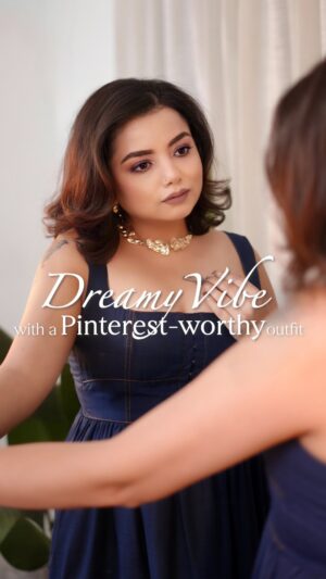 Aisha Mahdi Instagram - 🔥// Channeling dreamy vibes with this Pinterest-worthy outfit featuring a stunning blue denim dress paired with elegant gold jewellery ✨💙 

This effortless ensemble is perfect for creating a chic and stylish look that is sure to turn heads. 

Whether you're heading to brunch or a night out on the town, this outfit is a must-have for any fashionista looking to make a statement. 
.
.
.
.
.
.
summer outfits, summer outfit ideas, summer fashion, Pinterest outfits, Pinterest aesthetic, pinterest inspired outfits, parisian style, Parisian chic, spring aesthetic, spring outfits, skirt and top outfit